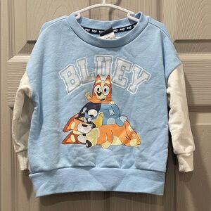 Bluey Sweatshirt for Toddler Boys | 2T | Blue and White